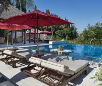 Villa Astika Toyaning, terrasse de la piscine